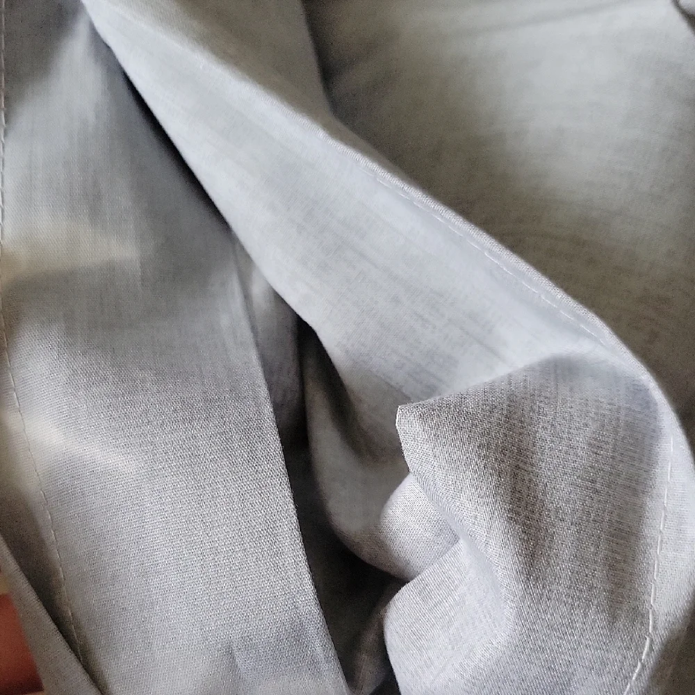 NEW Kenneth Cole Merrion Organic Cotton Grey Duvet Cover Set - Full - Queen